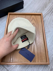 BEANIE HAT IN BISQUE BEIGE WOOL 431355