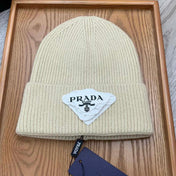 BEANIE HAT IN BISQUE BEIGE WOOL 431355