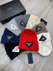 BEANIE HAT IN BISQUE BEIGE WOOL 431355