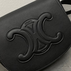 FOLCO CUIR TRIOMPHE 18 IN BLACK CALFSKIN