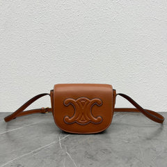 FOLCO CUIR TRIOMPHE 18 IN RED BROWN CALFSKIN