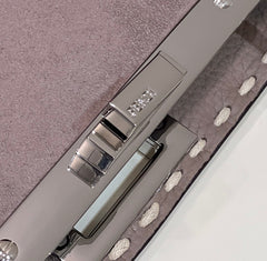 PEEKABOO ISEEU 33 IN TOBACCO BROWN GRAINED CALFSKIN SILVER HARDWARE