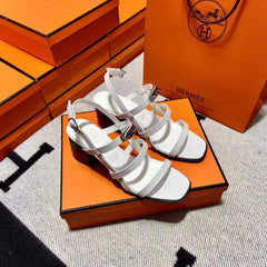 MID - SANDAL WHITE CALFSKIN