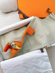 0asis Sandal Epsom Calfskin Orange