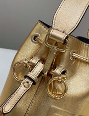 MON TRESOR 18 IN GOLD METALLIC CALFSKIN