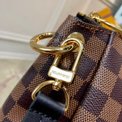BOÉTIE PM TOTE 31.5 IN BROWN CHECKERED PATTERN MONOGRAM COATED CANVAS