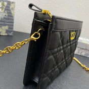 CARO POUCH 19 BAG IN BLACK CALFSKIN