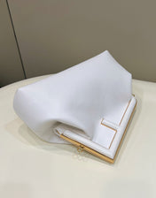 FENDI FIRST SMALL 32 IN WHITE NAPPA LEATHER BAG GOLD HARDWARE