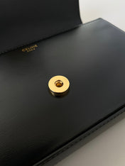 20 CHAIN EMBOSSED ARMPIT BAG BLACK CALFSKIN