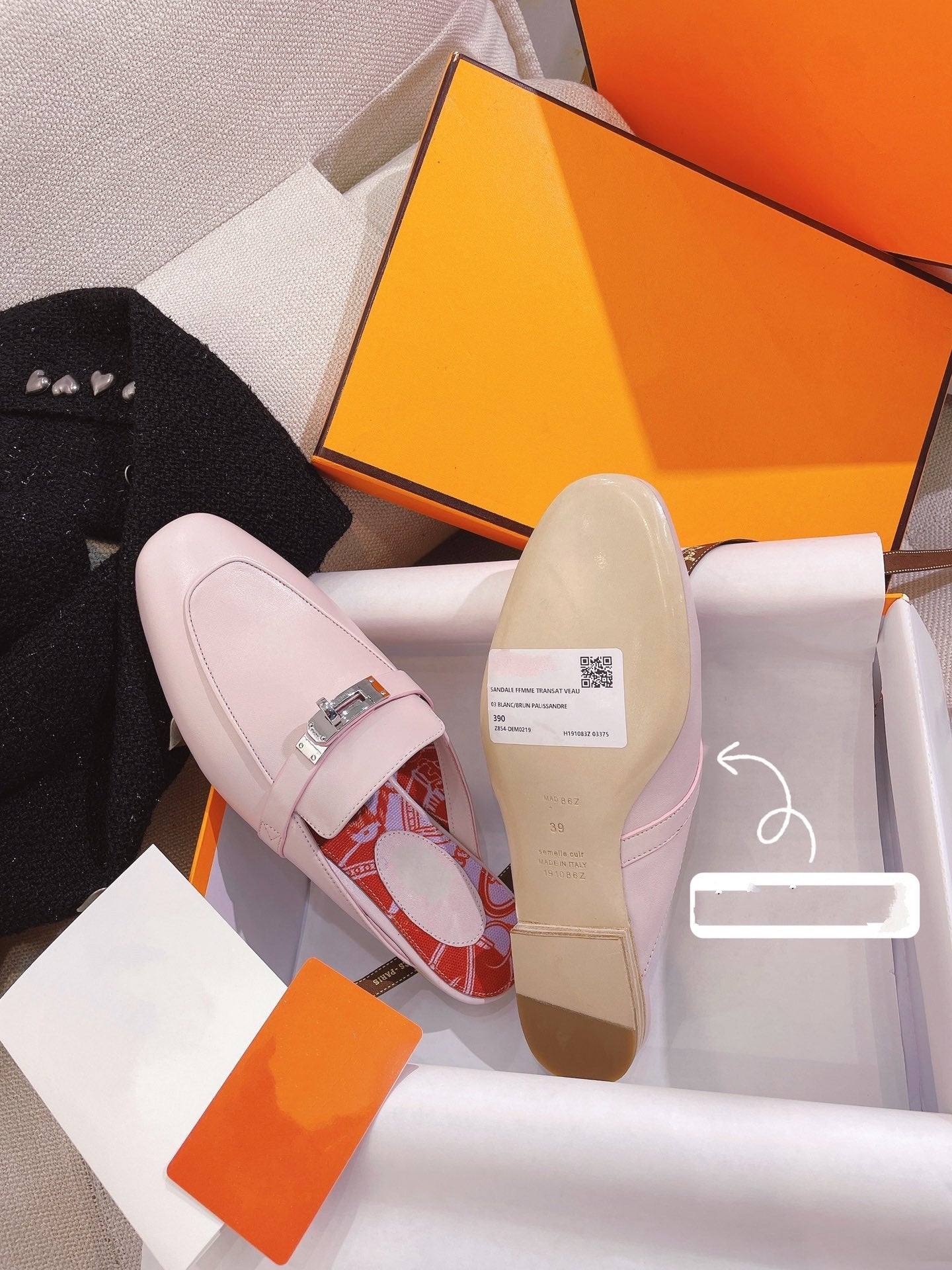 0Z Mule Pink Calfskin