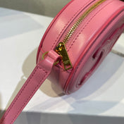 OVAL PURSE BAG 16 IN ROUGE PINK CALFSKIN