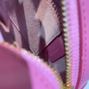 OVAL PURSE BAG 20 IN ROUGE PINK CALFSKIN