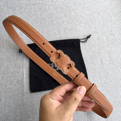 Medium Cuir Triomphe Belt 25mm Tan Calfskin