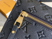 LV 25S POCHETTE METIS 25 IN BLACK MONOGRAM COATED CANVAS GOLD HARDWARE