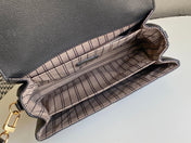 LV 25S POCHETTE METIS 25 IN BLACK MONOGRAM COATED CANVAS GOLD HARDWARE