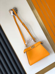 Peekaboo ISeeU Small 27cm Bag yellow lambskin gold hardware