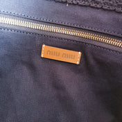 TOTE BAG 40 IN STRIPED PATTERN OF BLACK RED AND CREAM WHITE WOVEN RAFFIA