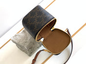 TRIOMPHE 9 CALFSKIN BLACK PATTERN BOX BAG