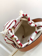 TRIPHOME 19 EMBROIDERED FABRIC WHITE RED