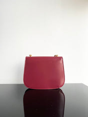 BESACE TRIPHOME 24 RUBY RED GLOSSY CALFSKIN