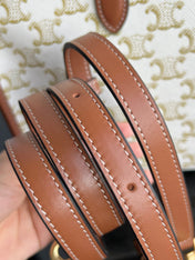 TRIOMPHE CABAS 35 WHITE CREAM CALFSKIN TOTE