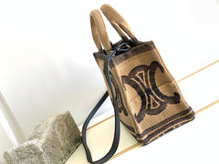 TRIOMPHE 26 FABRIC BLACK BROWN BAG