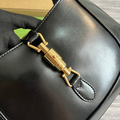 GG JACKIE SMALL 28 SHOULDER BAG IN BLACK CALFSKIN