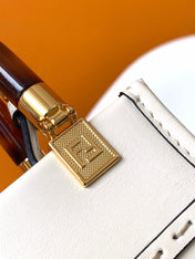 Fend Mini Sunshine Shopper Bag 18 White Leather