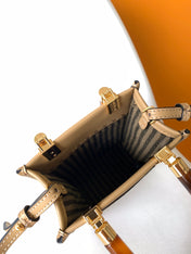 Fend Mini Sunshine Shopper Bag 18 Beige Leather