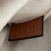 TRIOMPHE 29 FABRIC WHITE BLACK WITH BROWN LOGO