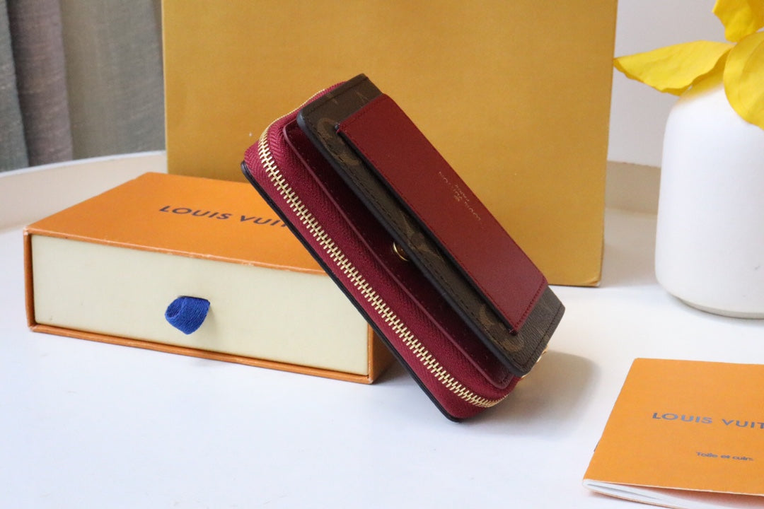 LV 25S LOU WALLET 11 IN FUCHSIA PINK MONOGRAM COATED CALFSKIN