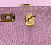 KELLY MINI 20 BAG IN BABY PINK CALFSKIN WITH GOLD HARDWARE