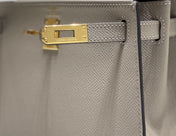 KELLY MINI 20 BAG IN LIGHT BROWN CALFSKIN WITH GOLD HARDWARE