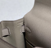 KELLY MINI 20 BAG IN LIGHT BROWN CALFSKIN WITH GOLD HARDWARE