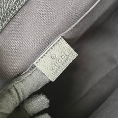 TIGER PRINT MESSENGER BAG 28 IN BLACK CANVAS AND LEATHER TRIM