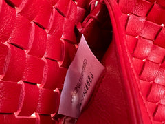 MINI CABAT 20 IN RED LAMBSKIN