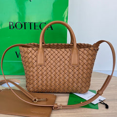 MINI CABAT 20 IN BRONZE BROWN LAMBSKIN