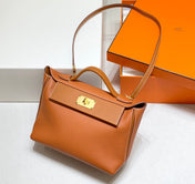 MINI 24/24 29CM IN ORANGE MINIMUM EVERCOLOR CALFSKIN GOLD KELLY BUCKLE