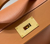 MINI 24/24 29CM IN ORANGE MINIMUM EVERCOLOR CALFSKIN GOLD KELLY BUCKLE