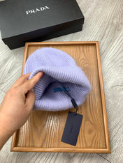 BEANIE HAT IN PASTEL PURPLE WOOL 108749