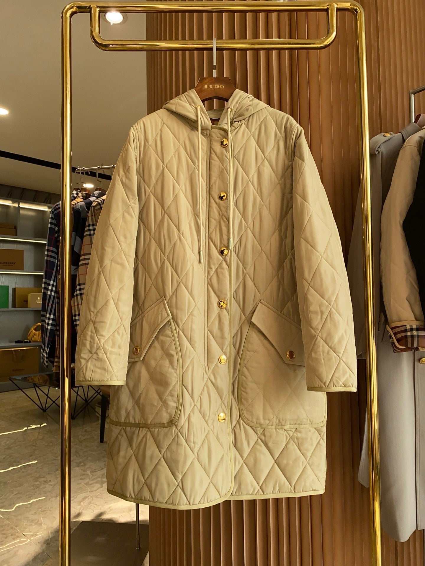 BURBERRY 25S LONG HOODED COAT 062
