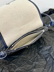 PLUMET POCKET WALLET 20 IN NAVY BLUE GOYARDINE CANVAS AND LAMBSKIN TRIM