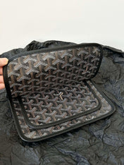 PLUMET POCKET WALLET 20 IN BLACK GOYARDINE CANVAS AND LAMBSKIN TRIM