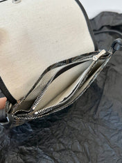 PLUMET POCKET WALLET 20 IN BLACK GOYARDINE CANVAS AND LAMBSKIN TRIM