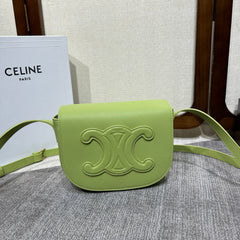 FOLCO CUIR TRIOMPHE 18 IN INCHWORM GREEN CALFSKIN