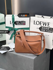 LOE MINI 18 PUZZLE BAG IN TAN SATIN CALFSKIN