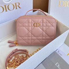 CARO 18 CAMERA BAG IN LIGHT PINK CALFSKIN