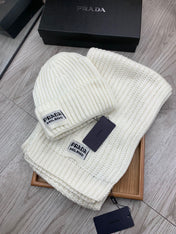 SET SCARF AND HAT IN WHITE WOOL AND RABBIT FUR 388991