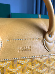 ALPIN MINI BACKPACK 21 IN YELLOW LAMBSKIN AND GOYARDINE CANVAS