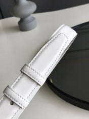 CELINE 25S BELT TRIOMPHE 25MM IN WHITE CALFSKIN 559674